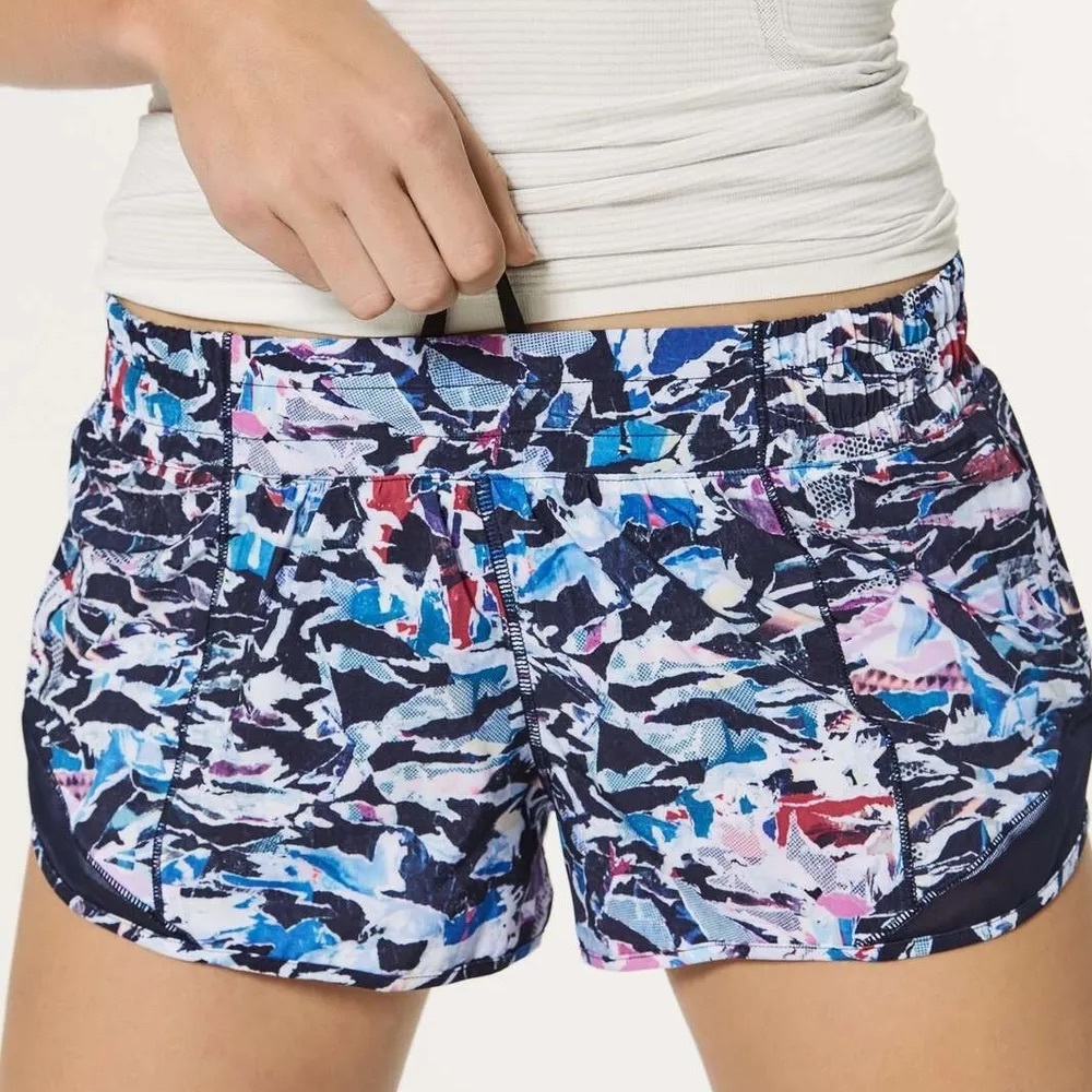 lululemon athletica Multicolor Abstract Print Athletic Shorts